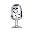 thumbnail image 1 of Bling Jewelry Womens Sommelier Red Wine Glass Charm Bead with Cubic Zirconia for European Bracelet, 1 of 4