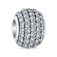 thumbnail image 1 of Bling Jewelry Womens Sparkling Dome Crystal Bead Charm Spacer Sterling Silver for European Bracelet, 1 of 3