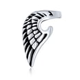 thumbnail image 1 of Bling Jewelry Womens Guardian Angel Wing Ear Cuff Cartilage Clip Earring Black Oxidized Steel, 1 of 3
