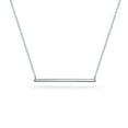 thumbnail image 1 of Bling Jewelry Womens Sterling Silver Modern Bar Pendant Necklace 16in Chain, 1 of 6