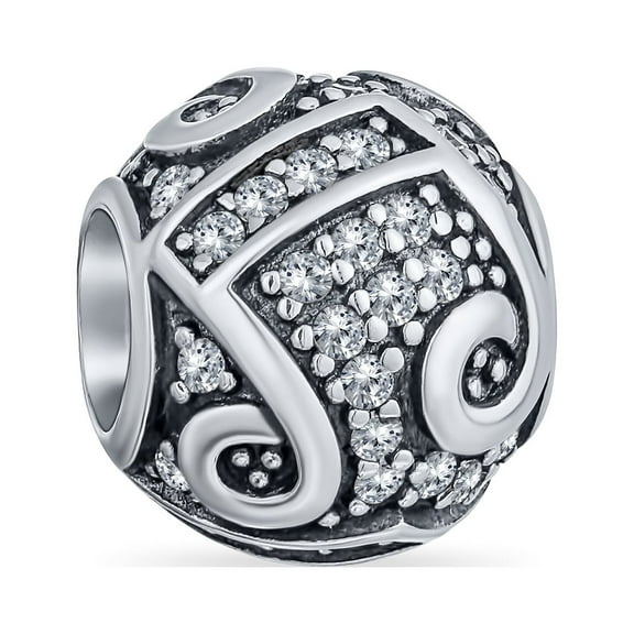 Bling Jewelry Womens Sterling Silver Musician G Clef Charm Bead for European Bracelets