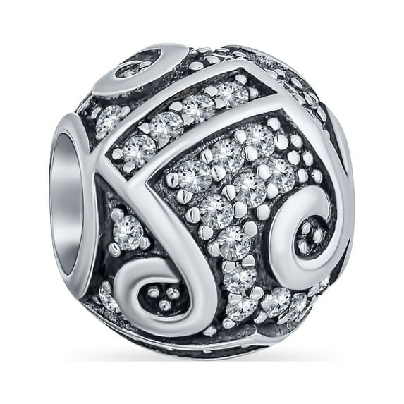 Bling Jewelry Womens Sterling Silver Musician G Clef Charm Bead for European Bracelets