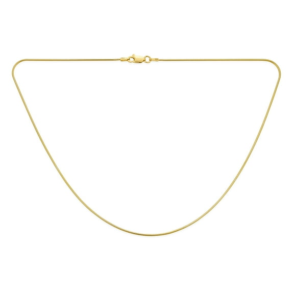 Bling Jewelry Womens Thin 025 Gauge Sterling Silver 14K Gold Plated Snake Chain Necklace Italy Made
