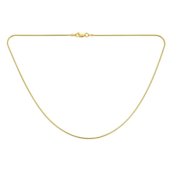 Bling Jewelry Womens Thin 025 Gauge Sterling Silver 14K Gold Plated Snake Chain Necklace Italy Made