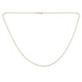 thumbnail image 1 of Bling Jewelry Womens Thin 1.5MM Singapore Twisted Rope Chain Necklace Rose Gold Plated Silver, 1 of 6