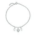 thumbnail image 1 of Bling Jewelry Womens Romantic Multi Dangling Heart Charms Anklet Ankle Bracelet .925 Sterling Silver Adjustable, 1 of 5