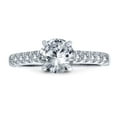 thumbnail image 1 of Bling Jewelry Womens Timeless Promise 1.75CT CZ Solitaire Engagement Ring with Pave Band in Silver, 1 of 5