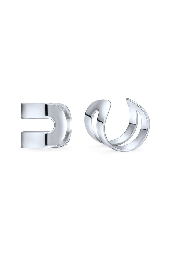 Womens Tiny Helix Wrap Ear Cuff Cartilage Earrings for Men Rose Gold Plated