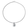 thumbnail image 1 of Bling Jewelry Womens Tiny Minimalist ABC Block Letter Anklet Ankle Bracelet Sterling Silver, 1 of 4