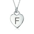 thumbnail image 1 of Bling Jewelry Womens Tiny Minimalist Heart Initial Pendant Necklace Sterling Silver A-Z Alphabet, 1 of 5