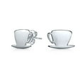 thumbnail image 1 of Bling Jewelry Womens Tiny Food Latte Espresso Cafe Coffee Lover Stud Earrings .925 Sterling Silver, 1 of 4