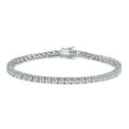 thumbnail image 1 of Bling Jewelry Womens Traditional Bridal 10 CT CZ Round Solitaire Tennis Bracelet Sterling Silver, 1 of 5