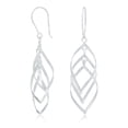 thumbnail image 1 of Bling Jewelry Womens Trendy Swirl Wire  Dangle Earrings Multi Teardrop Layer Sterling Silver, 1 of 5