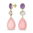thumbnail image 1 of Bling Jewelry Womens Unique  Dangle Earrings Teardrop Oval & Gemstone in 14K Gold Plated, 1 of 4