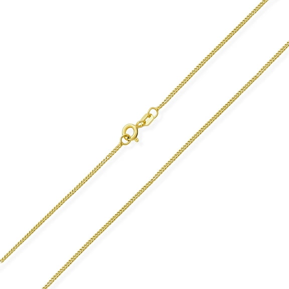 Bling Jewelry Womens Unisex 2MM Miami Cuban Curb Chain Necklace 14K Gold Plated