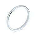 thumbnail image 1 of Bling Jewelry Womens Unisex Classic Minimalist Dome Sterling Silver Ring for Couples Wedding Band, 1 of 6