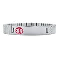 thumbnail image 1 of Bling Jewelry Womens Blank Medical Identification Medical ID Stretch Link Bracelet Stainless Steel, 1 of 4