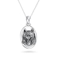 thumbnail image 1 of Bling Jewelry Womens Oval Werewolf Pendant Necklace Sterling Silver Amulet Men, 1 of 5