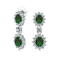 thumbnail image 1 of Bling Jewelry Womens Vintage Art Deco Bridal Crown Dangle Chandelier Earrings with CZ Gems, 1 of 6