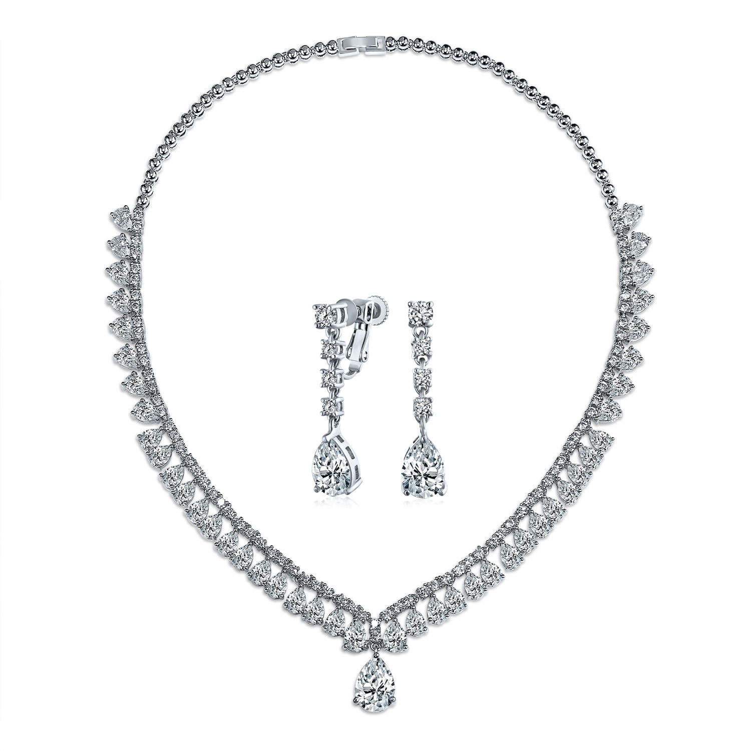 Bling Jewelry Womens Vintage Style CZ Cubic Zirconia Solitaire Teardrop ...