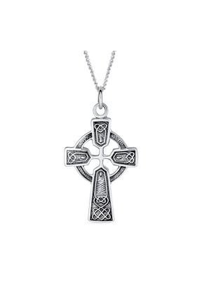 Womens Knot Infinity Trinity Celtic Cross Pendant Necklace .925 Sterling Silver