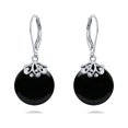 thumbnail image 1 of Bling Jewelry Womens Western Filigree Lever Back Gemstone Disc Dangle Earrings in Sterling Silver, 1 of 5