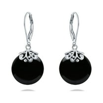 Bling Jewelry Womens Western Filigree Lever Back Gemstone Disc Dangle Earrings in Sterling Silver