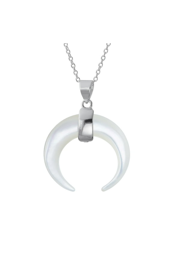 Womens Western Jewelry Crescent Moon Pendant Necklace with Turquoise and Onyx