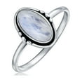 thumbnail image 1 of Bling Jewelry Womens Western  Silver Ring with Oval Cabochon Gemstone and Thin Band, 1 of 4