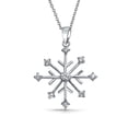 thumbnail image 1 of Bling Jewelry Womens Winter Party Snowflake Pendant Necklace in Sterling Silver Leverback, 1 of 5