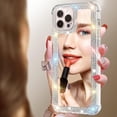 thumbnail image 1 of Bling Mirror Case Compatible with iPhone 15 Pro Max Shockproof,Sparkle Rhinestone Glitter Diamond Phone Case with Camera Lens Protector,Airbag Anti-Fall Drop Protection Cover for Women Girl, 1 of 13