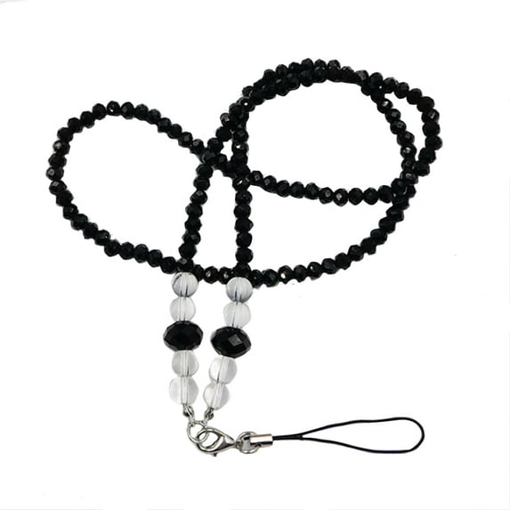 Bling Neck Crystal Beads Lanyard Strap Phone Key Holder ID HOT Badge Name O3C1