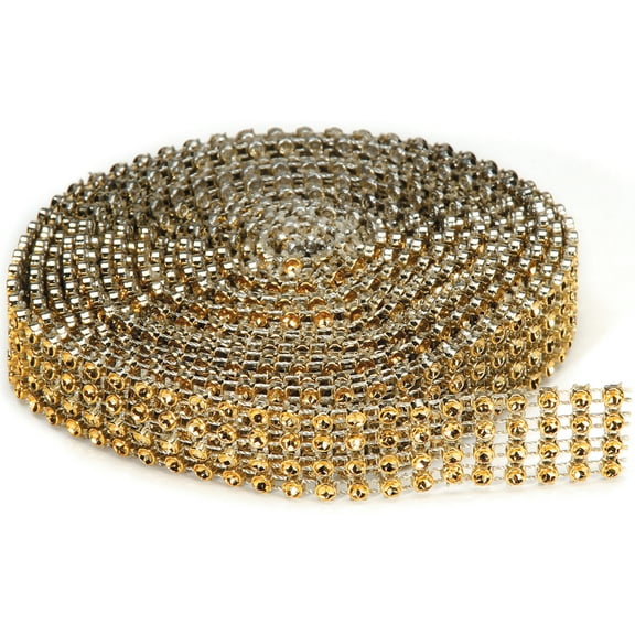 Bling On A Roll 3mm X 3yds-4 Row, Gold