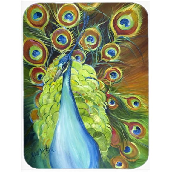 Bling Peacock Glass Cutting Board, Large