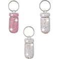 thumbnail image 1 of Bling Pill Case, 3 Pack Bling Pill Container Rhinestone Pill Box Portable Pill Bottle Case Waterproof Travel Pill Holder Storage with Keychain for Outdoor, Camping, Traveling, 1 of 5