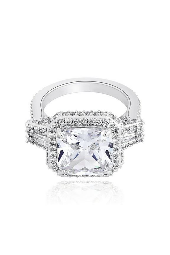 Bling Punky Rapper Fashion Luxury Rings for Men 14K Gold Plated Shiny Big Iced out Engagement Hip Hop Cubic Zirconia Men Rings