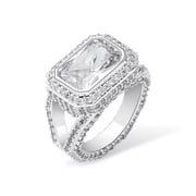 Bling Punky Rapper Fashion Luxury Rings for Men 14K Gold Plated Shiny Big Iced out Hip Hop Cubic Zirconia Men Rings