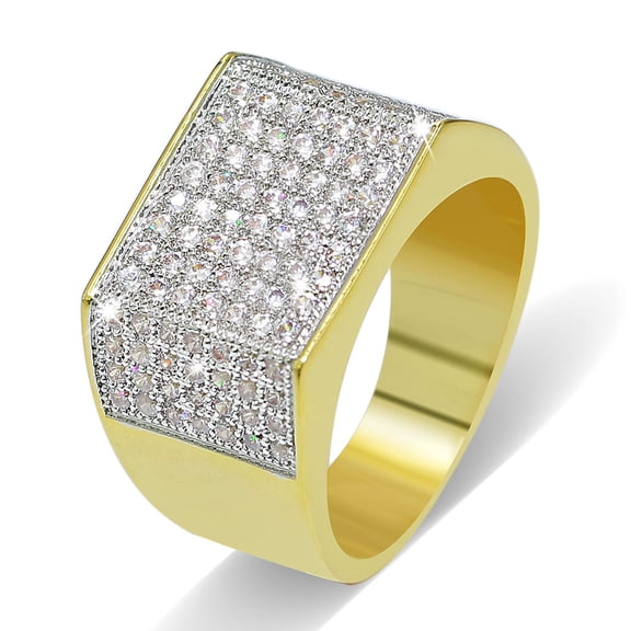 Unique Male Rapper Rings Bling Punky Rappers Rings for Men Luxury Shiny Rings Big Iced out Hip ...
