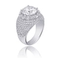 thumbnail image 1 of Bling Punky Rapper Luxury Trendy Rings for Men 14K Gold Plated Shiny Iced out Hip Hop Cubic Zirconia Men Engagement Rings, 1 of 8
