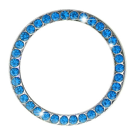 Bling Push To Start Button Cover Ring Interior Diamond Rhinestone Car Bling Ring Emblem Sticker Girly Bling Car Accessories For Women Engine