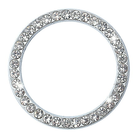 Bling Push To Start Button Cover Ring Interior Diamond Rhinestone Car Bling Ring Emblem Sticker Girly Bling Car Accessories For Women Engine