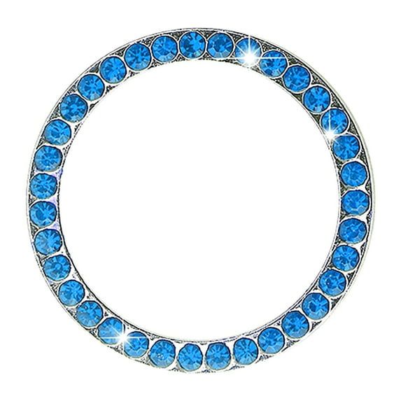 Bling Push To Start Button Cover Ring Interior Rhinestone Car Bling Ring Emblem Sticker Girly Bling Car Accessories for Women Engine