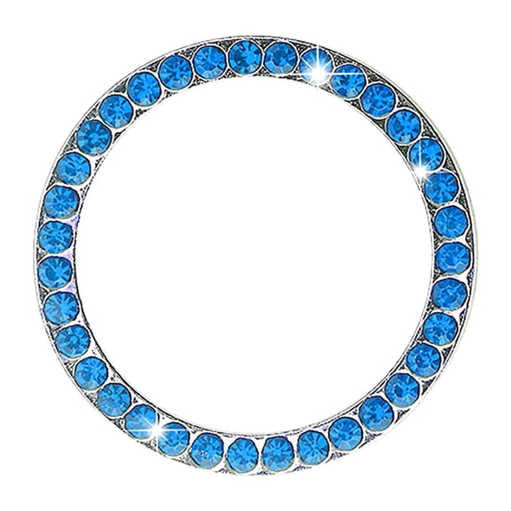 Car Interior Accessories Bling Push To Start Button Cover Ring Rhinestone Emblem Sticker Stylish Car Accessories for Women Engine