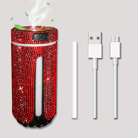 Bling Rhinestone Car Diffuser Humidifier USB Car Essential Oil Car Diffuser Humidifier Aromatherapy Portable Mini Humidifier For Car, Office, Room
