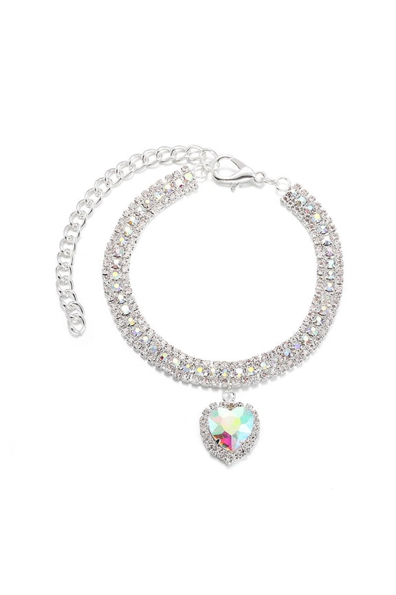 Bling Rhinestone Dog Cat Collar Necklace Adjustable Crystal Pet Accessory XS-Small