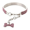 thumbnail image 1 of Bling Rhinestone Dog Collar Sparkly Crystal Necklace for Small Dogs and Cats, Fancy Pet Jewelry for Princess Puppy, Adjustable, 1 of 2