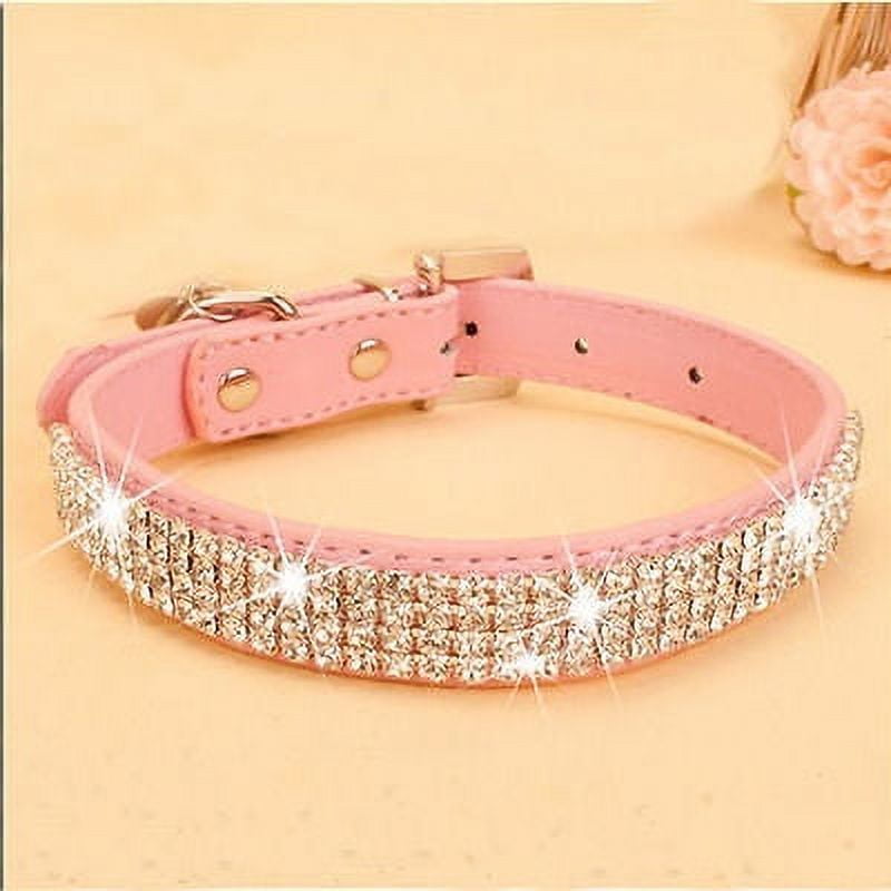 Pink diamond top collar for dogs