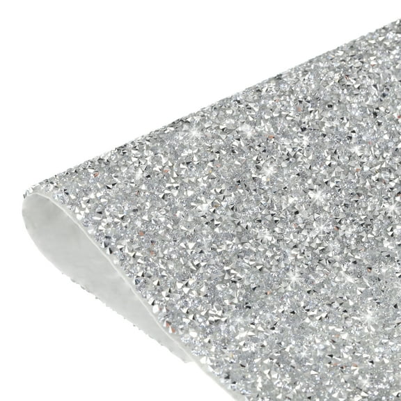 Bling Rhinestone Sheet Self-Adhesive Sticker 9.44 x 7.87 Inch Silver White