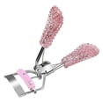 thumbnail image 1 of Bling Rhinestones Makeup Eyelash Curler,  Slant Tip Tweezer Bling Crystal Rhinestone Eyelashes Curls with Refill Silicone Pressure Pads Loaded for No Pinching or Pulling, 1 of 10