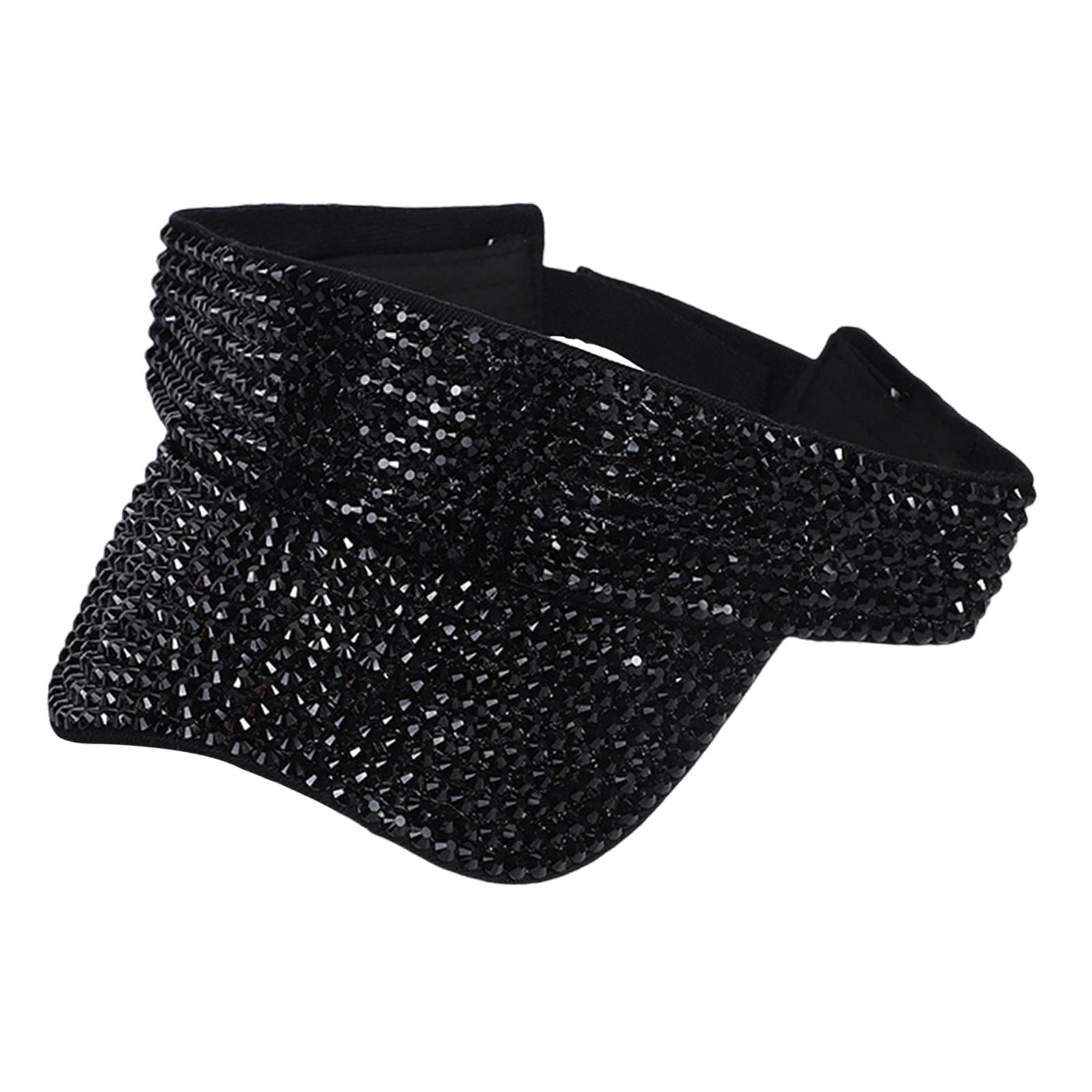 Bling Rhinestones Sun Visor Hat Adjustable Summer Cap for  display picture 2